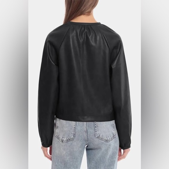 Avec Les Files Pleather Top Sz XL - Picture 3 of 8